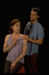 L-R) Jeff Hyslop and Brian Mitchell in a scene from the Broadway production of the musical "Kiss Of The Spider Woman." (New York)