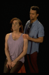 L-R) Jeff Hyslop and Brian Mitchell in a scene from the Broadway production of the musical "Kiss Of The Spider Woman." (New York)