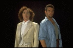 L-R) Jeff Hyslop and Brian Mitchell in a scene from the Broadway production of the musical "Kiss Of The Spider Woman." (New York)
