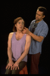 L-R) Jeff Hyslop and Brian Mitchell in a scene from the Broadway production of the musical "Kiss Of The Spider Woman." (New York)