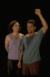L-R) Jeff Hyslop and Brian Mitchell in a scene from the Broadway production of the musical "Kiss Of The Spider Woman." (New York)