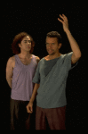 L-R) Jeff Hyslop and Brian Mitchell in a scene from the Broadway production of the musical "Kiss Of The Spider Woman." (New York)