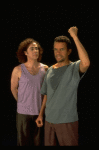 L-R) Jeff Hyslop and Brian Mitchell in a scene from the Broadway production of the musical "Kiss Of The Spider Woman." (New York)