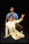 T-B) Brian Stokes Mitchell and Howard McGillin in a scene from the Broadway production of the musical "Kiss Of The Spider Woman." (New York)