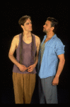 R-L) Brian Stokes Mitchell and Howard McGillin in a scene from the Broadway production of the musical "Kiss Of The Spider Woman." (New York)