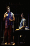 R-L) Brian Stokes Mitchell and Howard McGillin in a scene from the Broadway production of the musical "Kiss Of The Spider Woman." (New York)