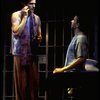 R-L) Brian Stokes Mitchell and Howard McGillin in a scene from the Broadway production of the musical "Kiss Of The Spider Woman." (New York)