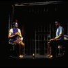 R-L) Brian Stokes Mitchell and Howard McGillin in a scene from the Broadway production of the musical "Kiss Of The Spider Woman." (New York)