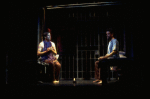 R-L) Brian Stokes Mitchell and Howard McGillin in a scene from the Broadway production of the musical "Kiss Of The Spider Woman." (New York)