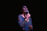 Singer Lena Horne performing a number from her one-woman Broadway show "Lena Horne: The Lady And Her Music." (New York)