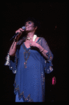 Singer Lena Horne performing a number from her one-woman Broadway show "Lena Horne: The Lady And Her Music." (New York)