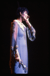 Singer Lena Horne performing a number from her one-woman Broadway show "Lena Horne: The Lady And Her Music." (New York)