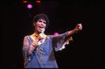 Singer Lena Horne performing a number from her one-woman Broadway show "Lena Horne: The Lady And Her Music." (New York)