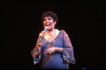 Singer Lena Horne performing a number from her one-woman Broadway show "Lena Horne: The Lady And Her Music." (New York)