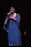 Singer Lena Horne performing a number from her one-woman Broadway show "Lena Horne: The Lady And Her Music." (New York)