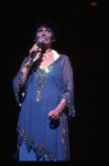 Singer Lena Horne performing a number from her one-woman Broadway show "Lena Horne: The Lady And Her Music." (New York)