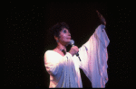 Singer Lena Horne performing a number from her one-woman Broadway show "Lena Horne: The Lady And Her Music." (New York)