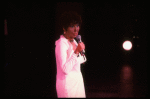 Singer Lena Horne performing a number from her one-woman Broadway show "Lena Horne: The Lady And Her Music." (New York)