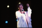 Singer Lena Horne performing a number from her one-woman Broadway show "Lena Horne: The Lady And Her Music." (New York)