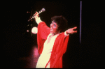 Singer Lena Horne performing a number from her one-woman Broadway show "Lena Horne: The Lady And Her Music." (New York)