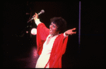 Singer Lena Horne performing a number from her one-woman Broadway show "Lena Horne: The Lady And Her Music." (New York)