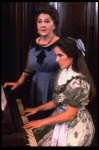 L-R) Maureen Stapleton and Ann Talman in a scene from the Broadway revival of the play "The Little Foxes." (New York)