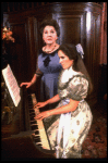 L-R) Maureen Stapleton and Ann Talman in a scene from the Broadway revival of the play "The Little Foxes." (New York)