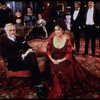 Elizabeth Taylor and Humbert Allen Astredo w. cast in a scene from the Broadway revival of the play "The Little Foxes." (New York)