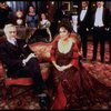 Elizabeth Taylor and Humbert Allen Astredo w. cast in a scene from the Broadway revival of the play "The Little Foxes." (New York)
