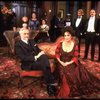 Elizabeth Taylor and Humbert Allen Astredo w. cast in a scene from the Broadway revival of the play "The Little Foxes." (New York)