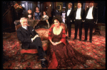 Elizabeth Taylor and Humbert Allen Astredo w. cast in a scene from the Broadway revival of the play "The Little Foxes." (New York)