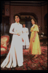 L-R) Elizabeth Taylor, Novella Nelson and Ann Talman in a scene from the Broadway revival of the play "The Little Foxes." (New York)