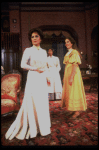 L-R) Elizabeth Taylor, Novella Nelson and Ann Talman in a scene from the Broadway revival of the play "The Little Foxes." (New York)