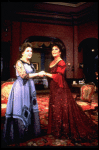L-R) Maureen Stapleton and Elizabeth Taylor in a scene from the Broadway revival of the play "The Little Foxes." (New York)