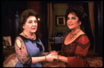 L-R) Maureen Stapleton and Elizabeth Taylor in a scene from the Broadway revival of the play "The Little Foxes." (New York)