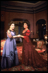 L-R) Maureen Stapleton and Elizabeth Taylor in a scene from the Broadway revival of the play "The Little Foxes." (New York)