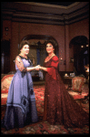 L-R) Maureen Stapleton and Elizabeth Taylor in a scene from the Broadway revival of the play "The Little Foxes." (New York)