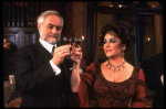 Humbert Allen Astredo and Elizabeth Taylor in a scene from the Broadway revival of the play "The Little Foxes." (New York)
