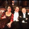 L-R) Elizabeth Taylor, Anthony Zerbe and Joe Ponazecki in a  scene from the Broadway revival of the play "The Little Foxes." (New York)