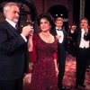 L-R) Ann Talman, Humbert Allen Astredo, Elizabeth Taylor, Dennis Christopher, Anthony Zerbe and Joe Ponazecki in a  scene from the Broadway revival of the play "The Little Foxes." (New York)