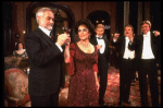 L-R) Ann Talman, Humbert Allen Astredo, Elizabeth Taylor, Dennis Christopher, Anthony Zerbe and Joe Ponazecki in a  scene from the Broadway revival of the play "The Little Foxes." (New York)