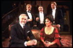 L-R) Humbert Allen Astredo, Dennis Christopher, Anthony Zerbe, Elizabeth Taylor and Joe Ponazecki in a  scene from the Broadway revival of the play "The Little Foxes." (New York)