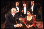 L-R) Humbert Allen Astredo, Dennis Christopher, Anthony Zerbe, Elizabeth Taylor and Joe Ponazecki in a  scene from the Broadway revival of the play "The Little Foxes." (New York)
