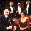 L-R) Humbert Allen Astredo, Dennis Christopher, Anthony Zerbe, Elizabeth Taylor and Joe Ponazecki in a  scene from the Broadway revival of the play "The Little Foxes." (New York)