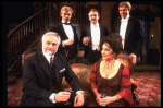 L-R) Humbert Allen Astredo, Dennis Christopher, Anthony Zerbe, Elizabeth Taylor and Joe Ponazecki in a  scene from the Broadway revival of the play "The Little Foxes." (New York)