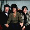 L-R) Producer Zev Bufman, actress Elizabeth Taylor and director Austin Pendleton during a break in rehearsals for the Broadway revival of the play "The Little Foxes." (New York)