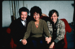 L-R) Producer Zev Bufman, actress Elizabeth Taylor and director Austin Pendleton during a break in rehearsals for the Broadway revival of the play "The Little Foxes." (New York)