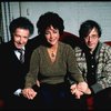 L-R) Producer Zev Bufman, actress Elizabeth Taylor and director Austin Pendleton during a break in rehearsals for the Broadway revival of the play "The Little Foxes." (New York)