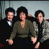 L-R) Producer Zev Bufman, actress Elizabeth Taylor and director Austin Pendleton during a break in rehearsals for the Broadway revival of the play "The Little Foxes." (New York)