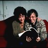 Actress Elizabeth Taylor and director Austin Pendleton during a break in rehearsals for the Broadway revival of the play "The Little Foxes." (New York)